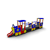 Детское Игровое оборудование «Паровозик длинный с  открытым вагончиком» Размеры 7780х1185х2050мм