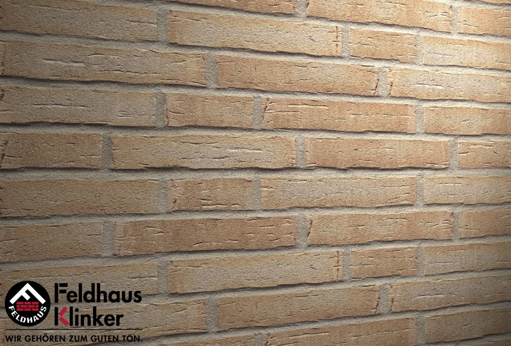 Клинкерная плитка "Feldhaus Klinker" для фасада и интерьера R681 sintra terracotta bario
