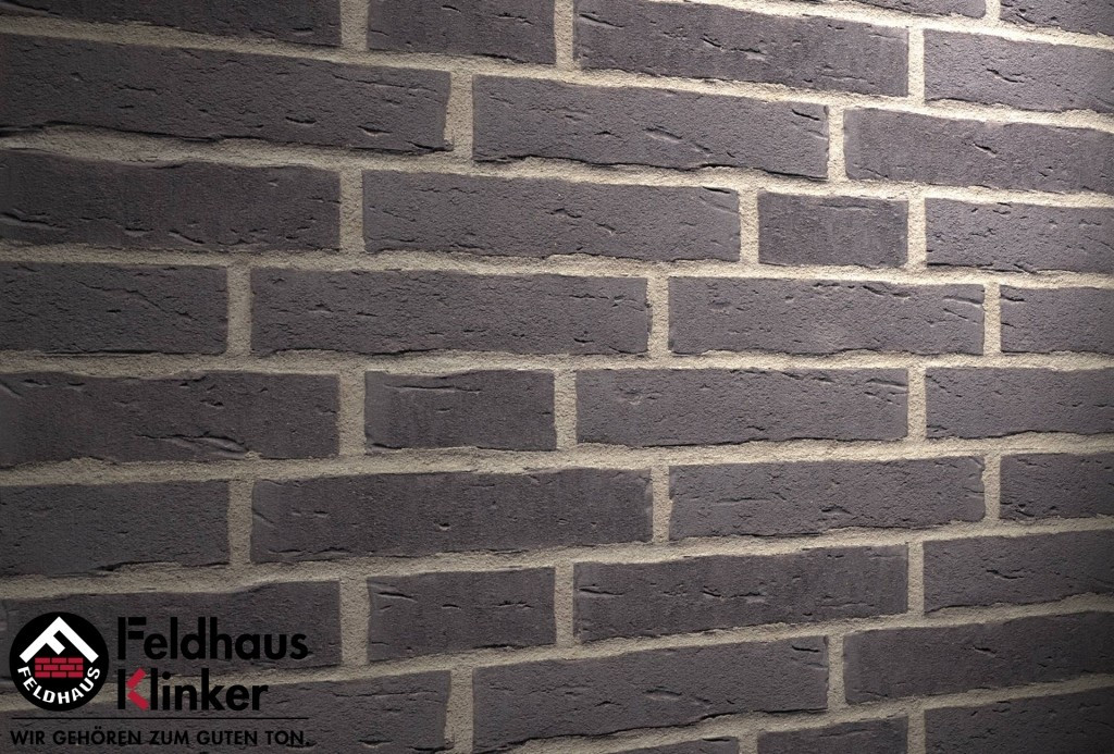Клинкерная плитка "Feldhaus Klinker" для фасада и интерьера R693 sintra vulcano