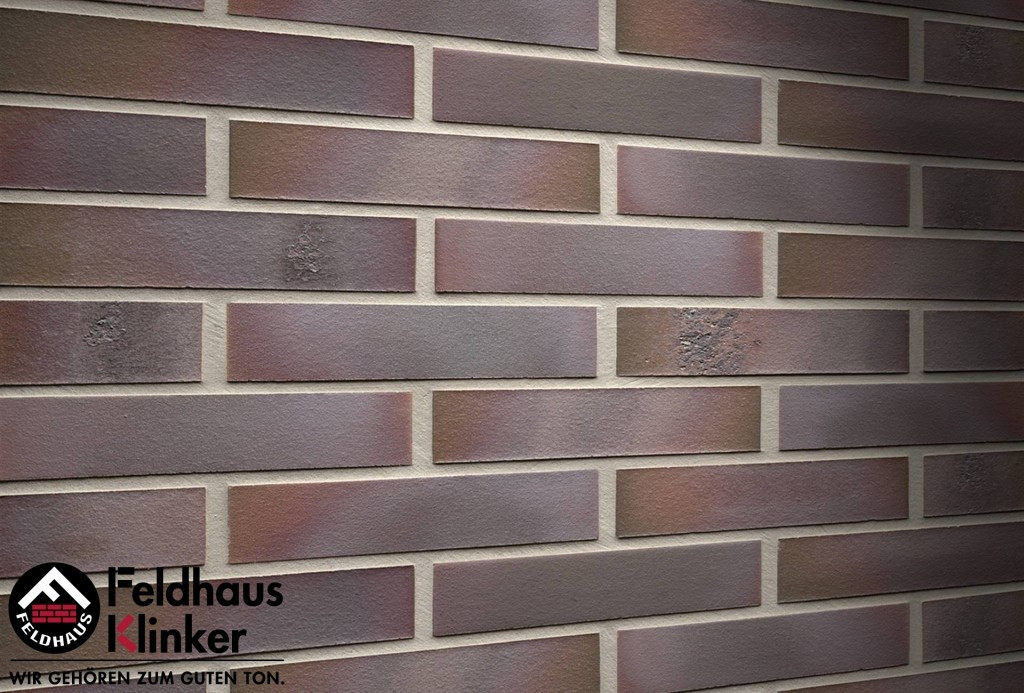 Клинкерная плитка "Feldhaus Klinker" для фасада и интерьера R581 salina carmesi maritimo
