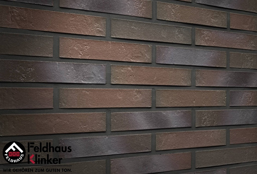 Клинкерная плитка "Feldhaus Klinker" для фасада и интерьера R721 accudo cerasi maritim