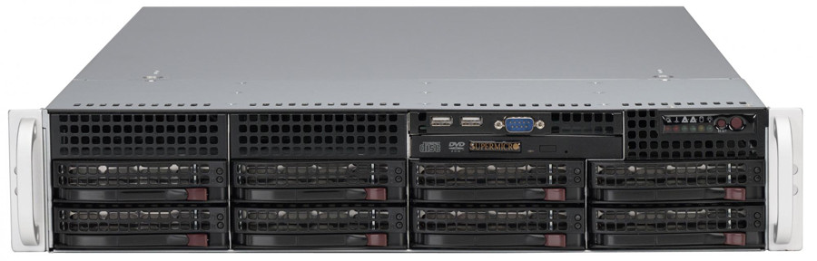 Сервер Supermicro CSE-825TQ-R802/X10DRL/2xE5-2667v4/128GB ECC/LSI 9260/2x300GB/4xSSD 480GB/2*800W