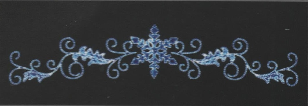 Горизонтальное световое панно Снежинка на ветках 100*400 см - фото 1 - id-p38735619