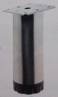 Ножка мебельная, стальная, регулируемая, D 60 мм, высота 70 - 100 мм, хромир., матовая.