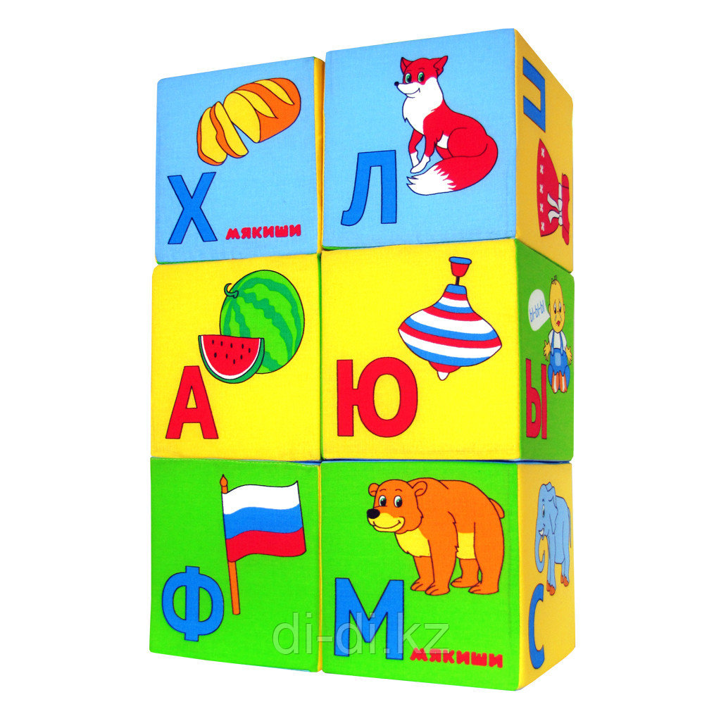 Игровые Кубики "Мякиши" (Азбука в картинках)