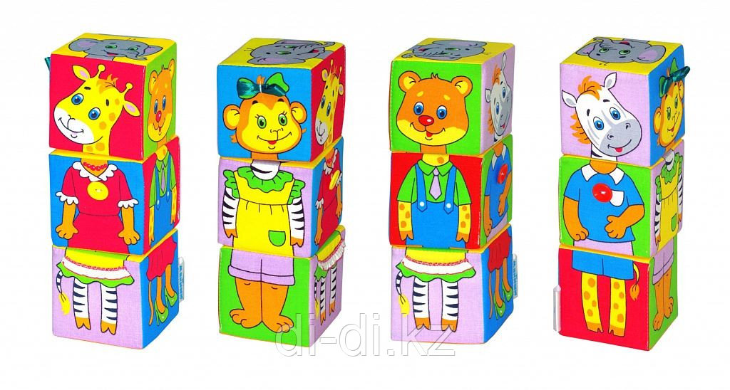 Игровой набор "Мякиши" из 3 кубиков "Собираем по одёжке"