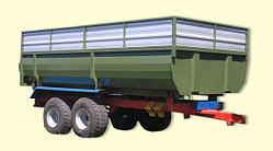 Тракторный полуприцеп с односторонней разгрузкойТСП-10 к тракторам МТЗ-82, грузоподъемность 8 т, объем 7-12 м3