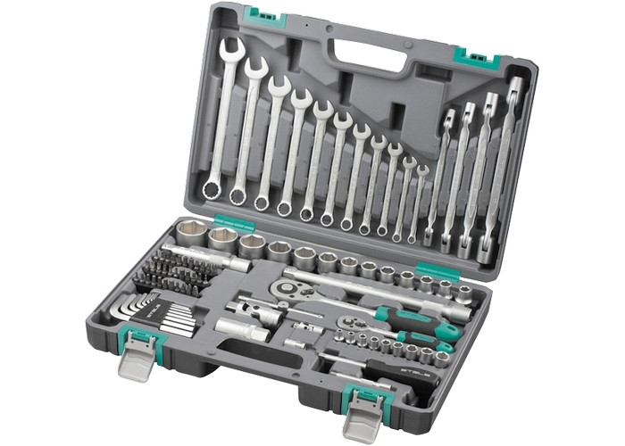 (14109) Набор инструментов, 1/2", 1/4", CrV, пластиковый кейс 88 предм.// STELS