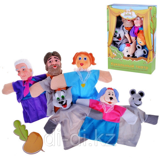 Игровой набор Кукольный Театр "Репка", 6 кукол