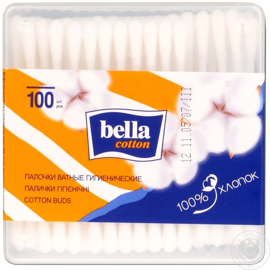 Ватные палочки Бэлла - BELLA 200шт квадратная упаковка