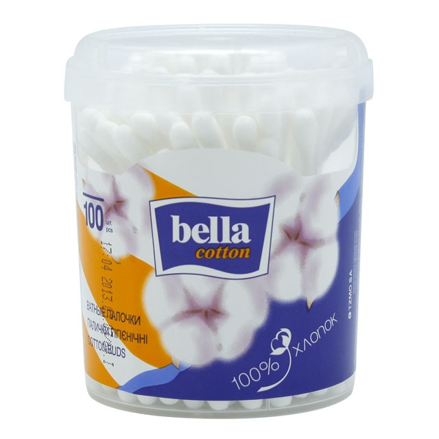 Ватные палочки Бэлла - BELLA 100шт круглая упаковка