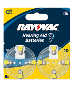 Батарейка для слуховых аппаратов 10AU RAYOVAC 8шт