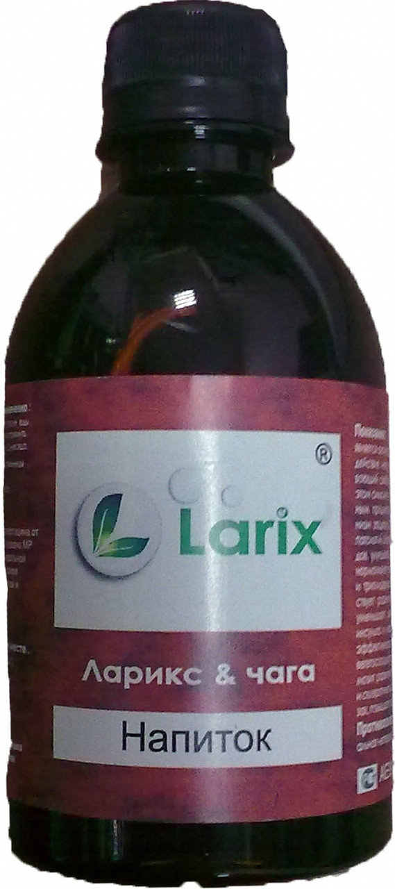 Ларикс с чагой, Оздоровительный напиток с ионами серебра для иммунитета, 250мл