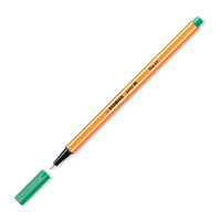 Ручка капилярная, 0.4мм, зеленая Stabilo