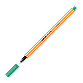 Ручка капилярная, 0.4мм, зеленая Stabilo