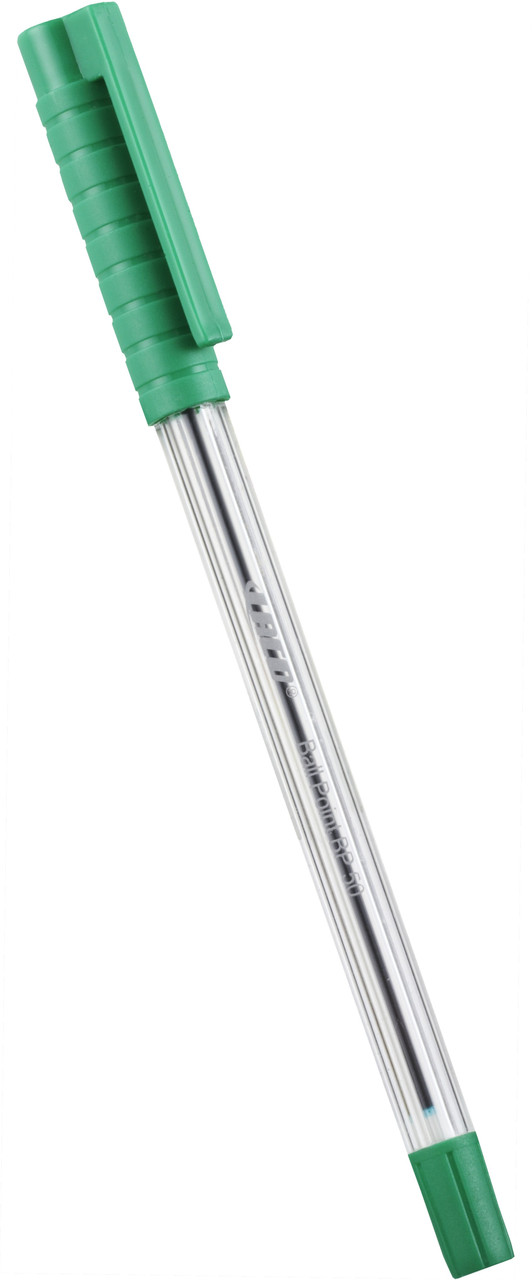 Ручка шариковая, 0.5мм, зеленая, корпус прозрачный Laco
