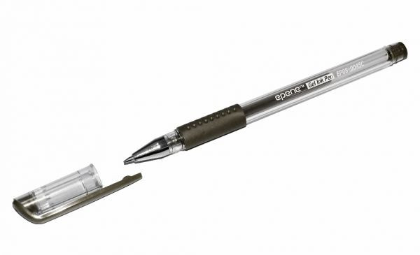 Ручка гелевая, 0.6мм, черная, прозрачный корпус, с резиновым упором для пальцев Epene - фото 1 - id-p38798133