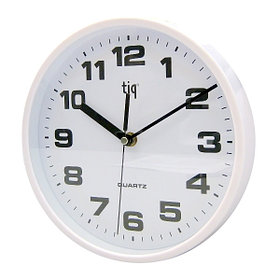 Часы d=22,6см, круглые, белые, пластиковые Tig