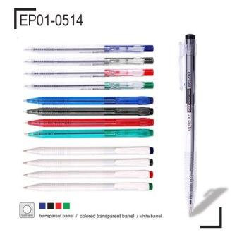 Ручка шариковая, 1.0мм, красная, автомат, корпус прозрачный Epene - фото 1 - id-p38798343