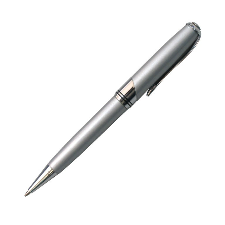 Ручка шариковая, 1.0мм, синяя, автомат, корпус серебристый Epene - фото 1 - id-p38798346