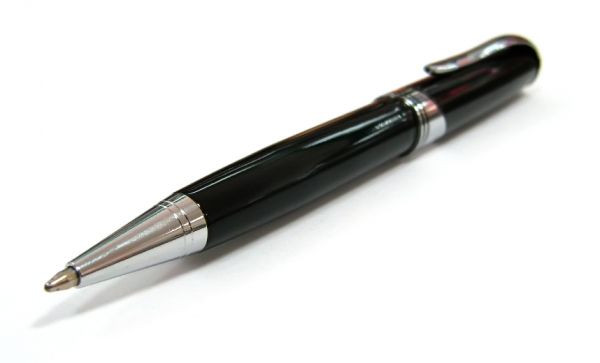 Ручка шариковая, 1.0мм, синяя, автомат, корпус черный Epene