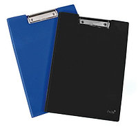 Папка-планшет А4, с верхним прижимом, темно-синяя PVC Foska