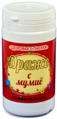 ДРАЖЕ "ЗДОРОВЬЕ С ПАСЕКИ С МУМИЕ" (60 ГР.)