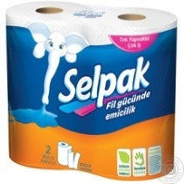 Бумажные полотенца Селпак (Selpak) 2рулона 2слоя/упаковка