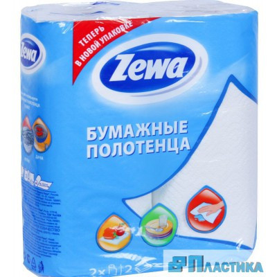 Бумажные полотенца Зева Плюс (Zewa Plus) Белое 2рулона 2слоя/упаковка - фото 1 - id-p38818574
