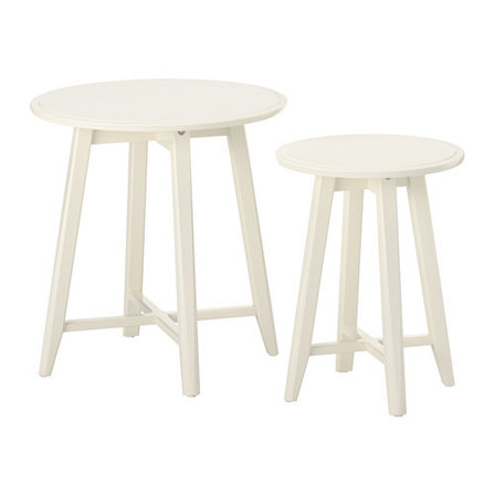Комплект столов КРАГСТА 2 шт белый ИКЕА, IKEA, фото 2