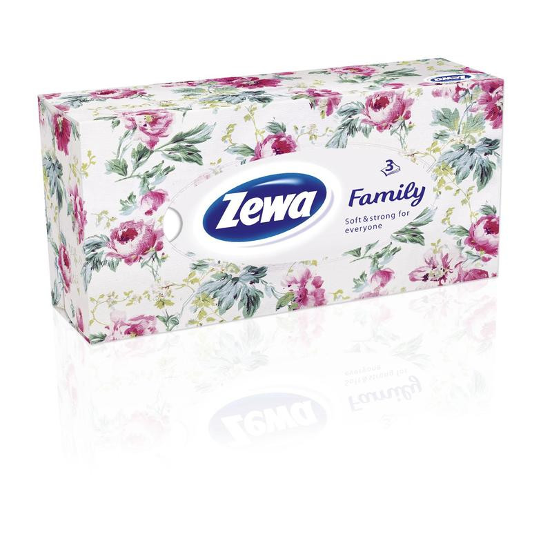 Салфетки косметические Зева Софт - Zewa Soft 90листов 3слоя
