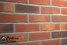 Клинкерная плитка "Feldhaus Klinker" для фасада и интерьера R744 vascu carmesi legoro