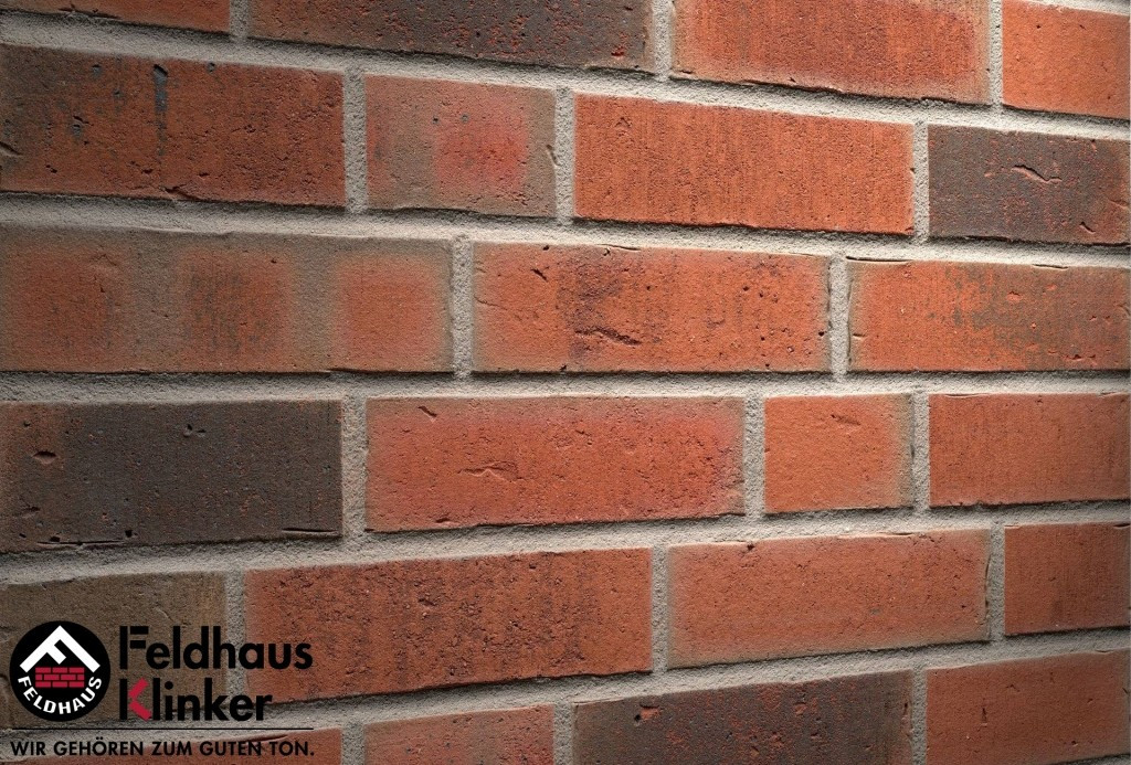 Клинкерная плитка "Feldhaus Klinker" для фасада и интерьера R752 vascu ardor carbo, фото 1