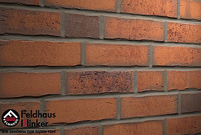 Клинкерная плитка "Feldhaus Klinker" для фасада и интерьера R765 vascu terracotta finoto