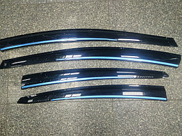 Дефлекторы окон (Ветровики) Hyundai Elantra 2011-2015 4dr (injection type with chrome) OEM
