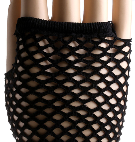 Перчатки Сетка длинные без пальцев (черные) - фото 3 - id-p47297277