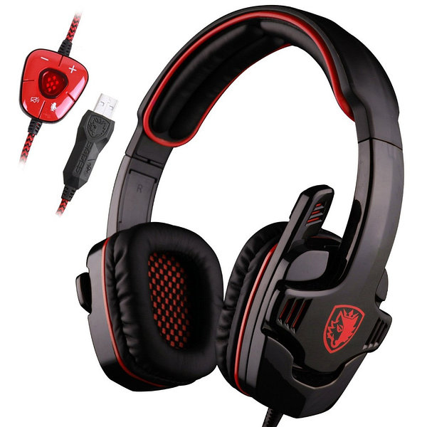 Headphones microphone SADES SA901 Gaming Series 7in1 Sound Efect O 40mm 32 15 114 3 dB