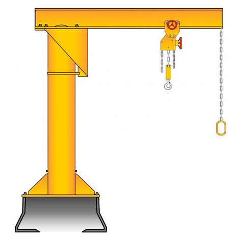 Кран консольный на колонне с ручным поворотом 1т, фото 2