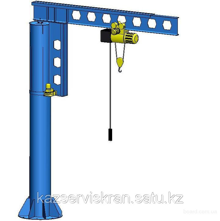 Кран консольный на колонне с электрическим поворотом 1т