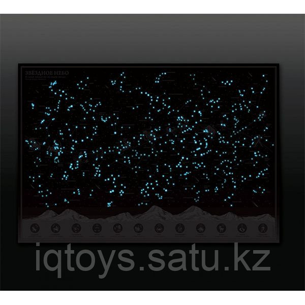 Карта Созвездия, светящиеся в темноте 90x60 - фото 1 - id-p38840939