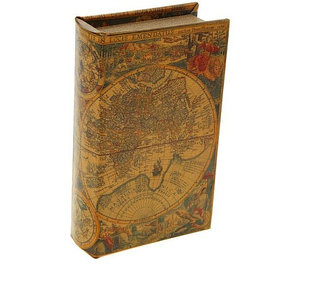 Сейф-книга Старинная карта мира