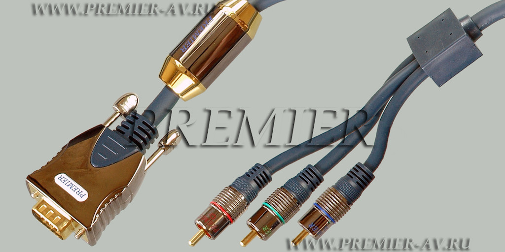 Шнур HD15 Pin M-3xRCA 5-851(1.5м)