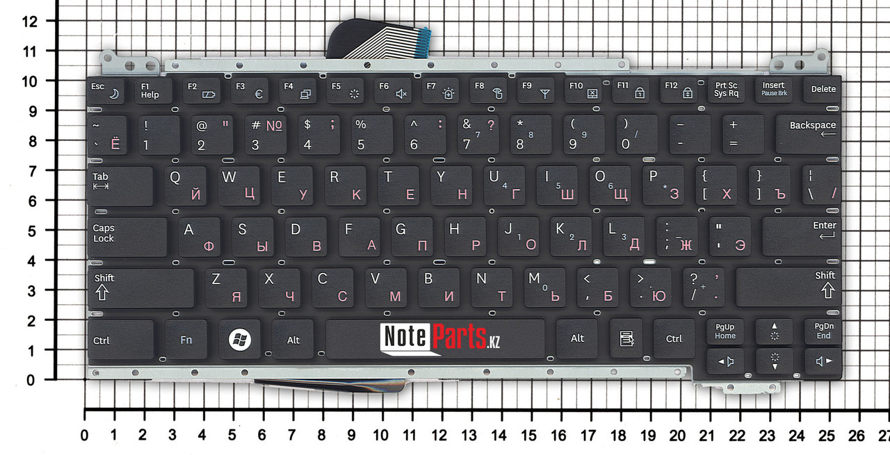 Клавиатура для ноутбука Samsung NC110, RU, черная