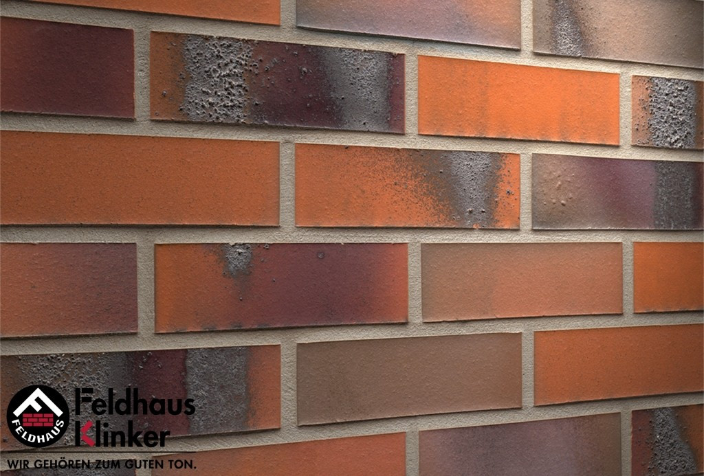 Клинкерная плитка "Feldhaus Klinker" для фасада и интерьера R562 carbona terreno bluastro - фото 3 - id-p39071552