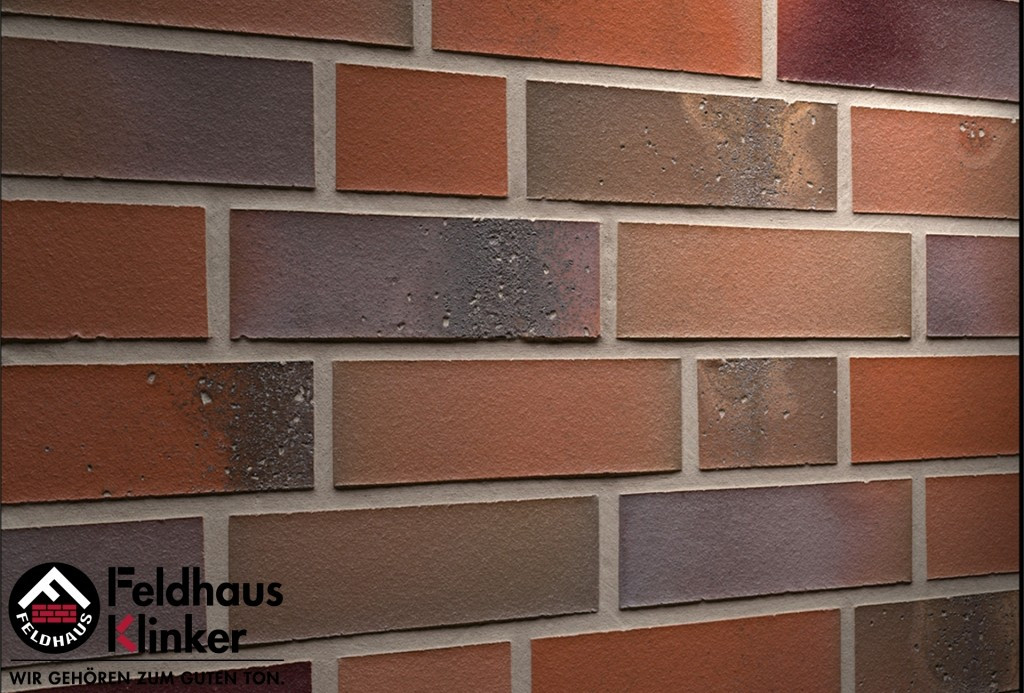 Клинкерная плитка "Feldhaus Klinker" для фасада и интерьера R580 salina carmesi colori, фото 1