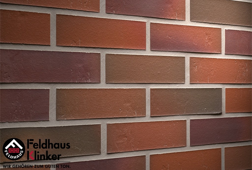 Клинкерная плитка "Feldhaus Klinker" для фасада и интерьера ов R714 accudo carmesi, фото 1