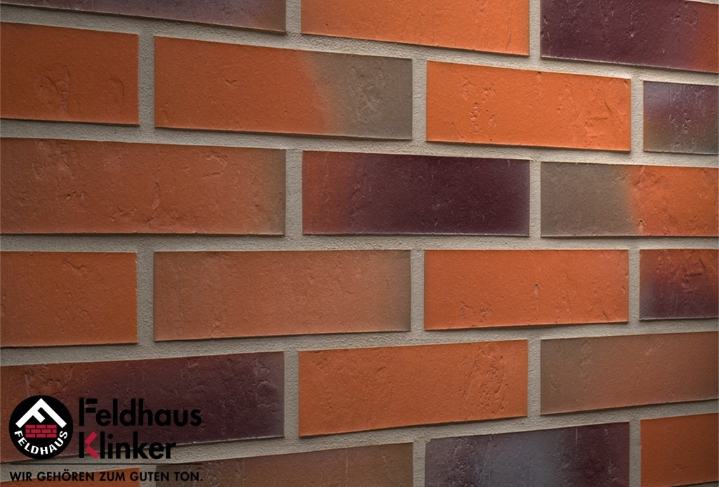 Клинкерная плитка "Feldhaus Klinker" для фасада и интерьера R715 accudo terreno bluastro, фото 1