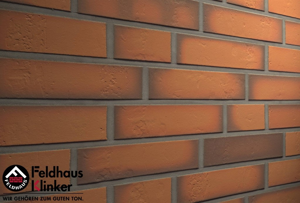 Клинкерная плитка "Feldhaus Klinker" для фасада и интерьера R718 accudo terracotta vivo