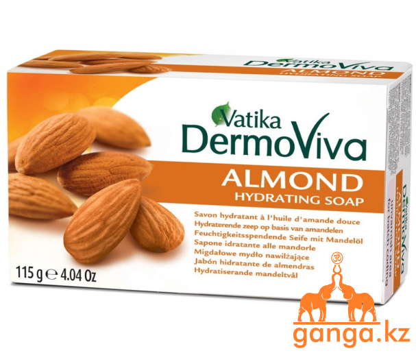 Мыло Увлажняющее с Миндалем (VATIKA DermoViva Almond Soap DABUR), 115 гр