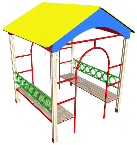 Беседка со скамейками